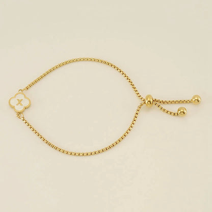 Clover Luxe Initial Motif Bracelet