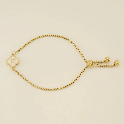 Clover Luxe Initial Motif Bracelet