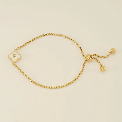Clover Luxe Initial Motif Bracelet