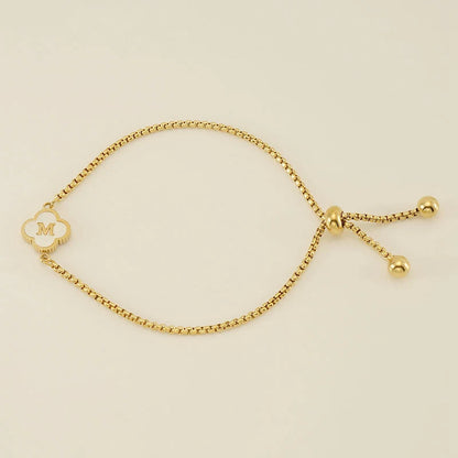 Clover Luxe Initial Motif Bracelet