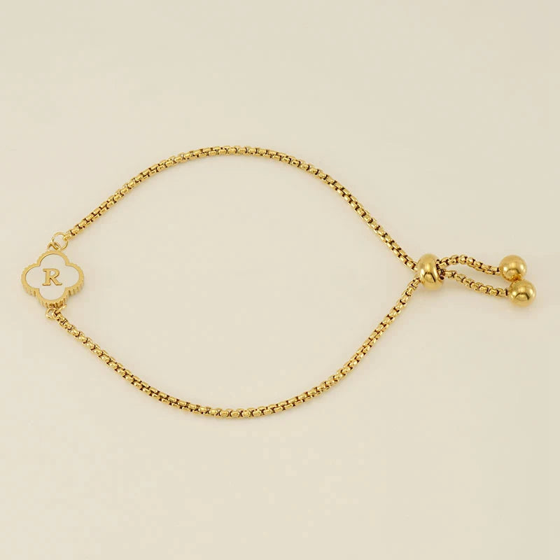 Clover Luxe Initial Motif Bracelet