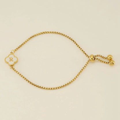 Clover Luxe Initial Motif Bracelet